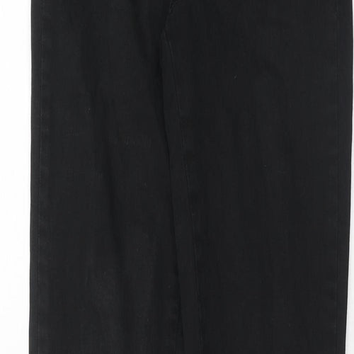 VILA Womens Black Cotton Skinny Jeans Size S Regular Zip