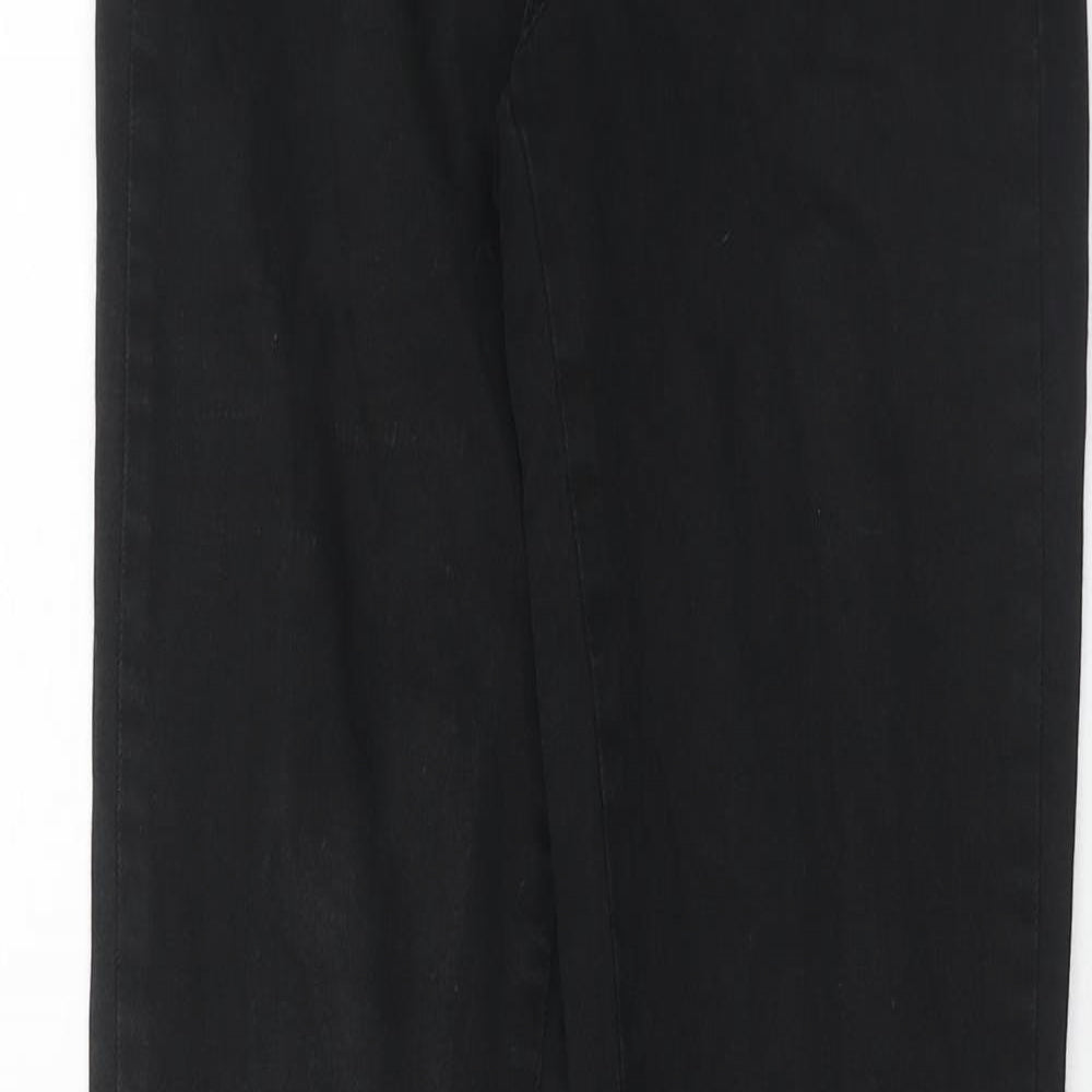 VILA Womens Black Cotton Skinny Jeans Size S Regular Zip