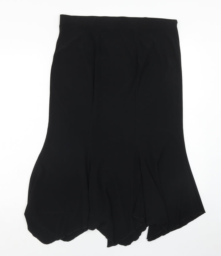 Stephan Womens Black Polyester Swing Skirt Size XL