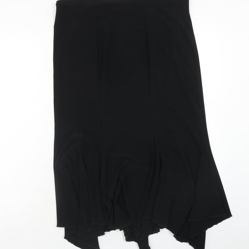 Stephan Womens Black Polyester Swing Skirt Size XL