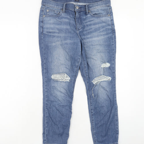 Gap Womens Blue Cotton Straight Jeans Size 29 in Regular Zip