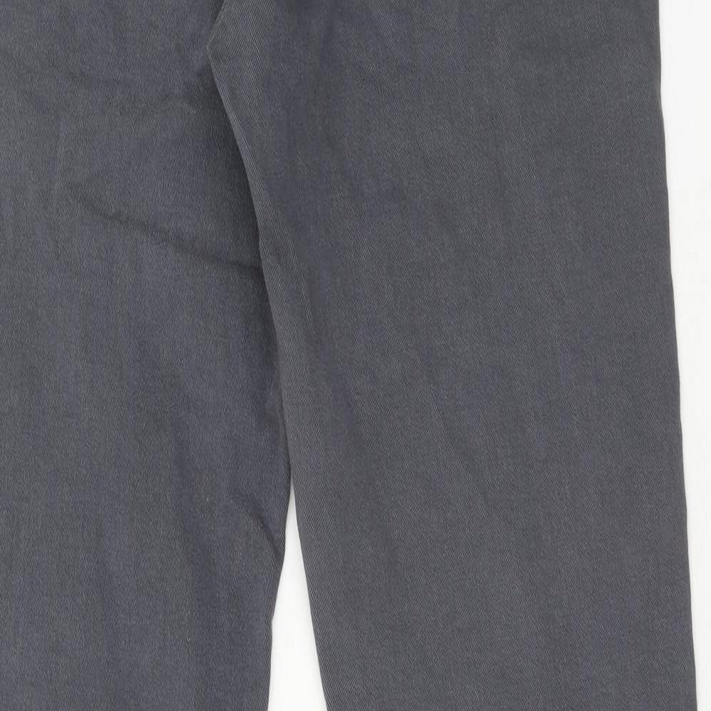 NEXT Mens Grey Cotton Straight Jeans Size 34 in L33 in Slim Zip - Long Leg