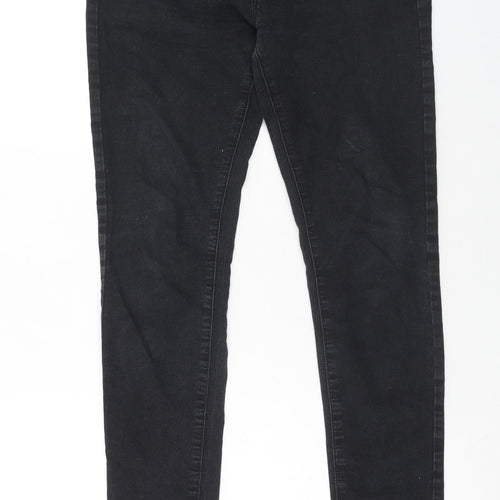 Denim & Co. Womens Black Cotton Skinny Jeans Size 10 Regular Zip