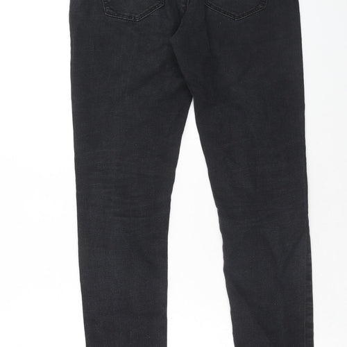 Denim & Co. Womens Black Cotton Skinny Jeans Size 10 Regular Zip
