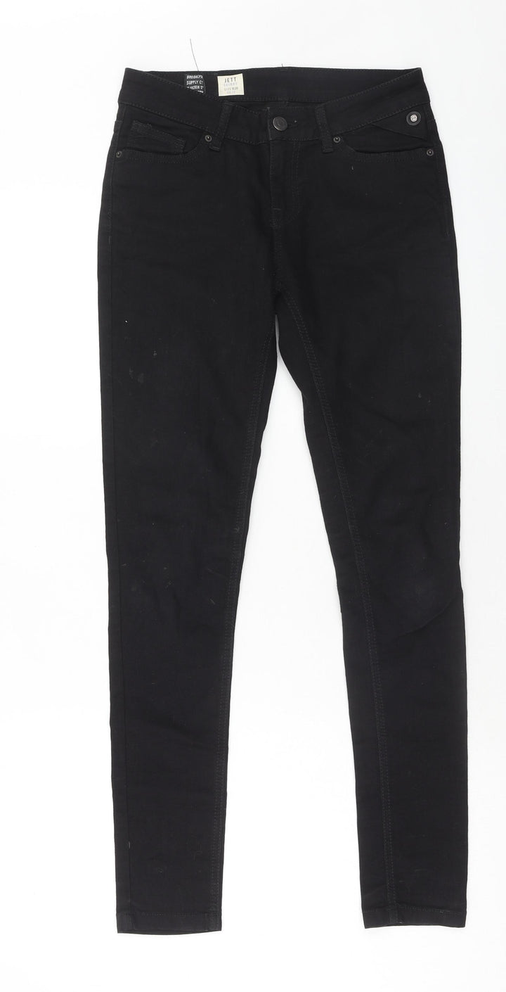 Brooklyn Supply Co Womens Black Cotton Skinny Jeans Size 10 L32 in Regular Zip