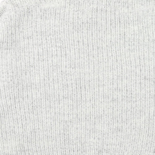 New Look Womens Grey Boat Neck Acrylic Pullover Jumper Size L