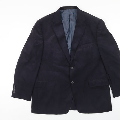 Marks and Spencer Mens Blue Polyester Jacket Blazer Size 42 Regular