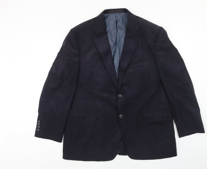 Marks and Spencer Mens Blue Polyester Jacket Blazer Size 42 Regular