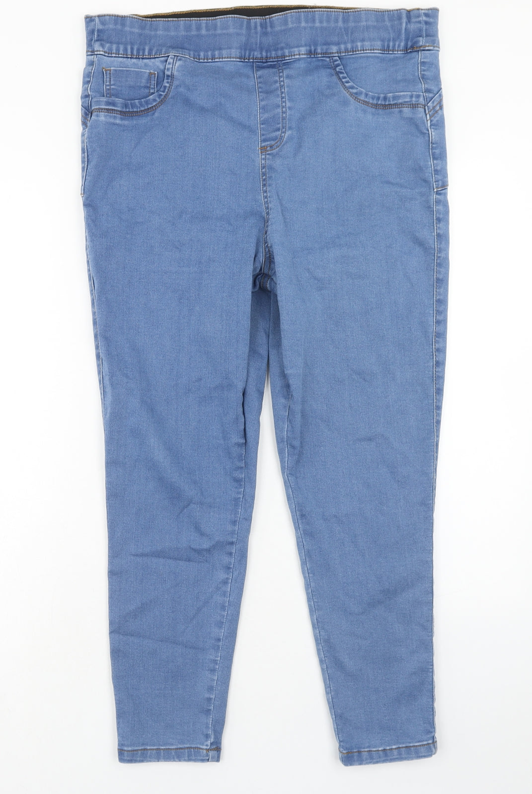 Preworn Womens Blue Cotton Jegging Jeans Size 18 Regular