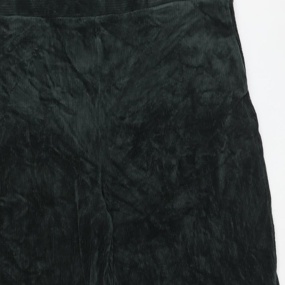 Marks and Spencer Womens Green Cotton Cropped Trousers Size 22 Regular