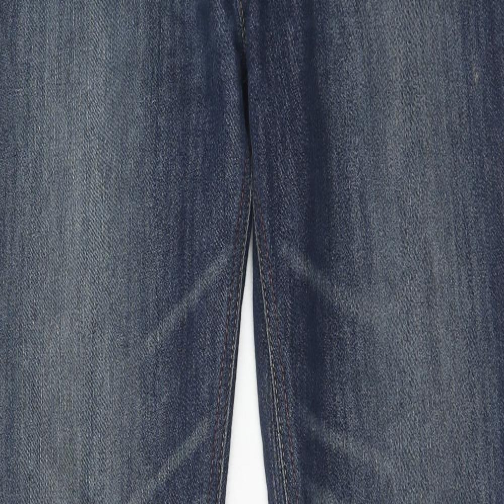 NEXT Boys Blue Cotton Straight Jeans Size 16 Years Regular Zip