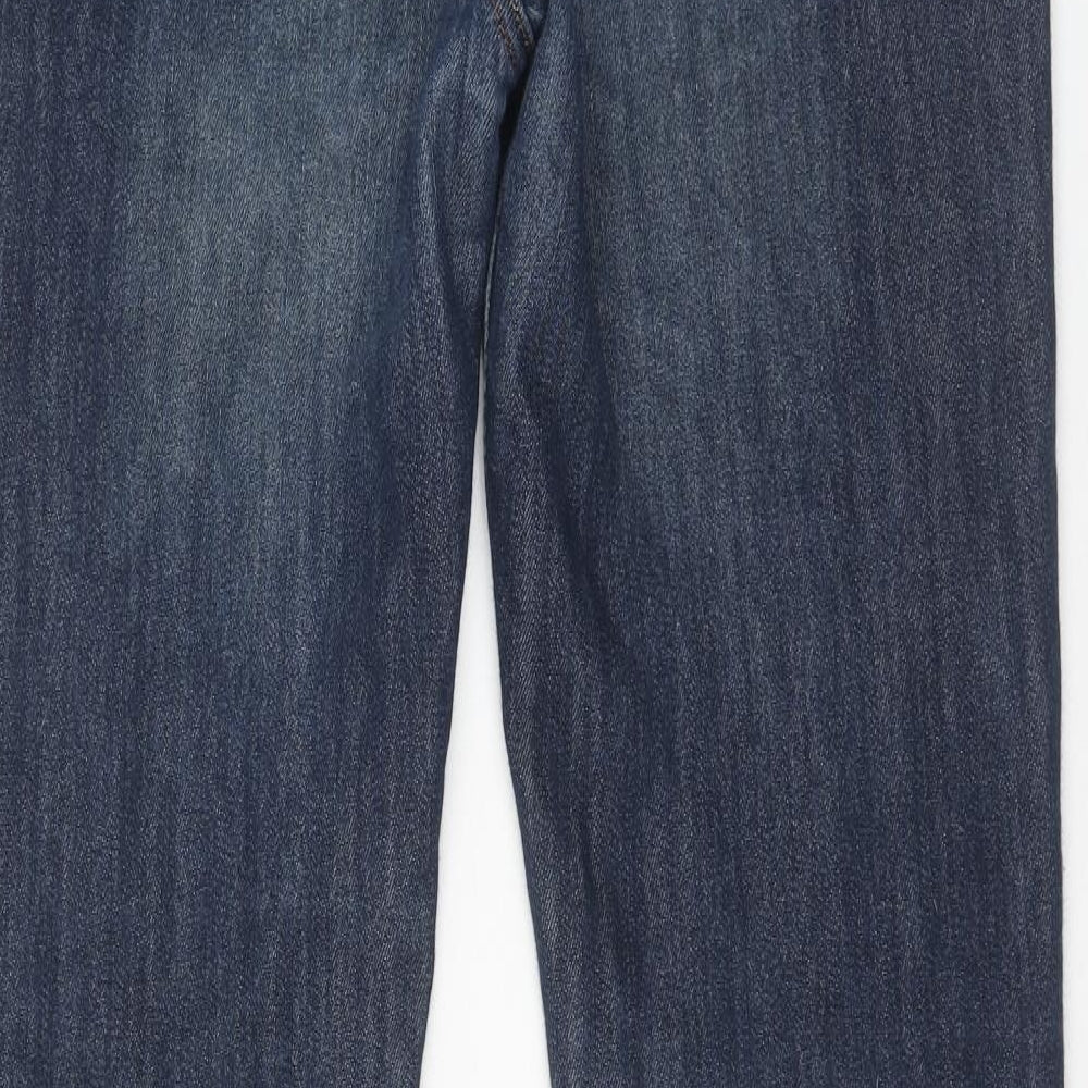 NEXT Boys Blue Cotton Straight Jeans Size 16 Years Regular Zip