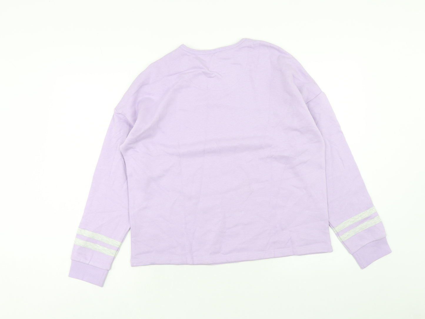 Marks and Spencer Girls Purple Cotton Pullover Sweatshirt Size 14-15 Years Pullover