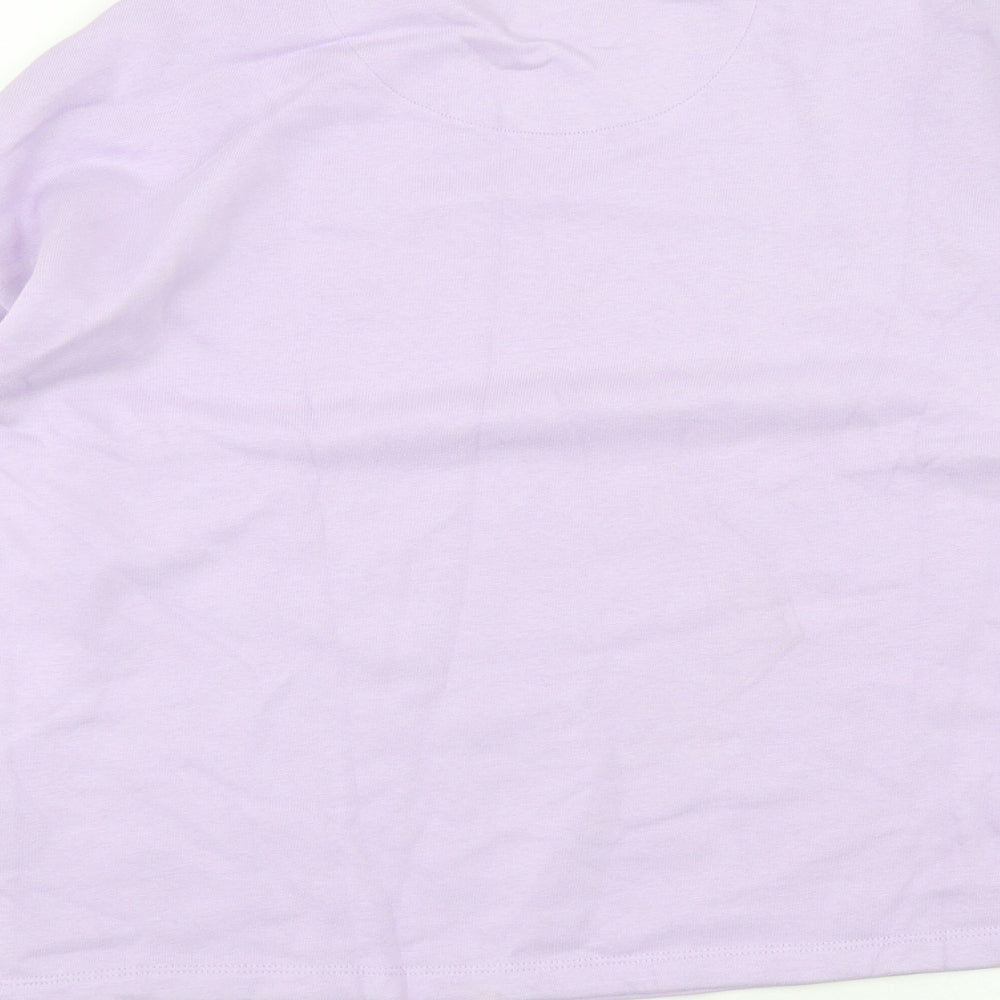 Marks and Spencer Girls Purple Cotton Pullover Sweatshirt Size 14-15 Years Pullover