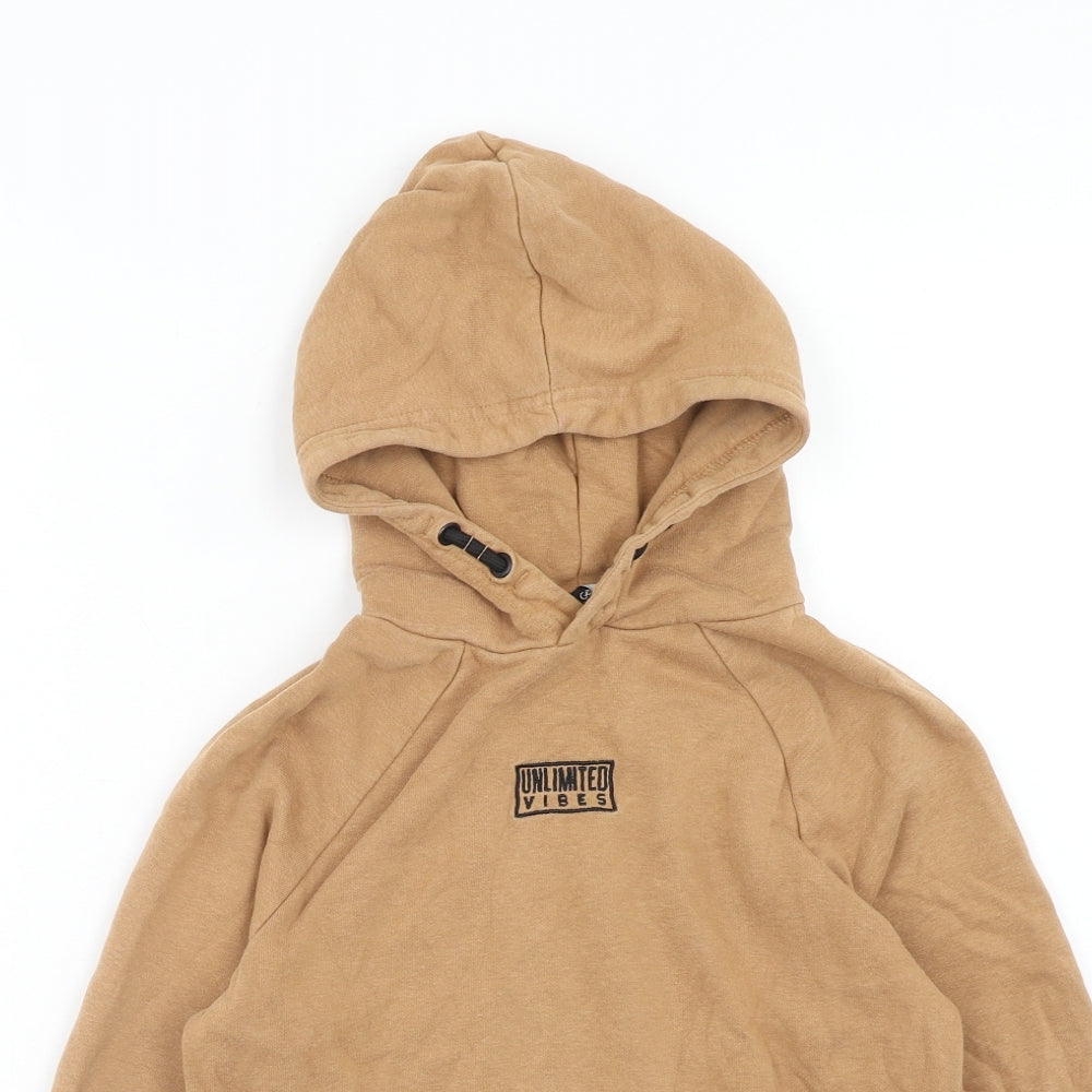 George Boys Brown Cotton Pullover Hoodie Size 6-7 Years Pullover