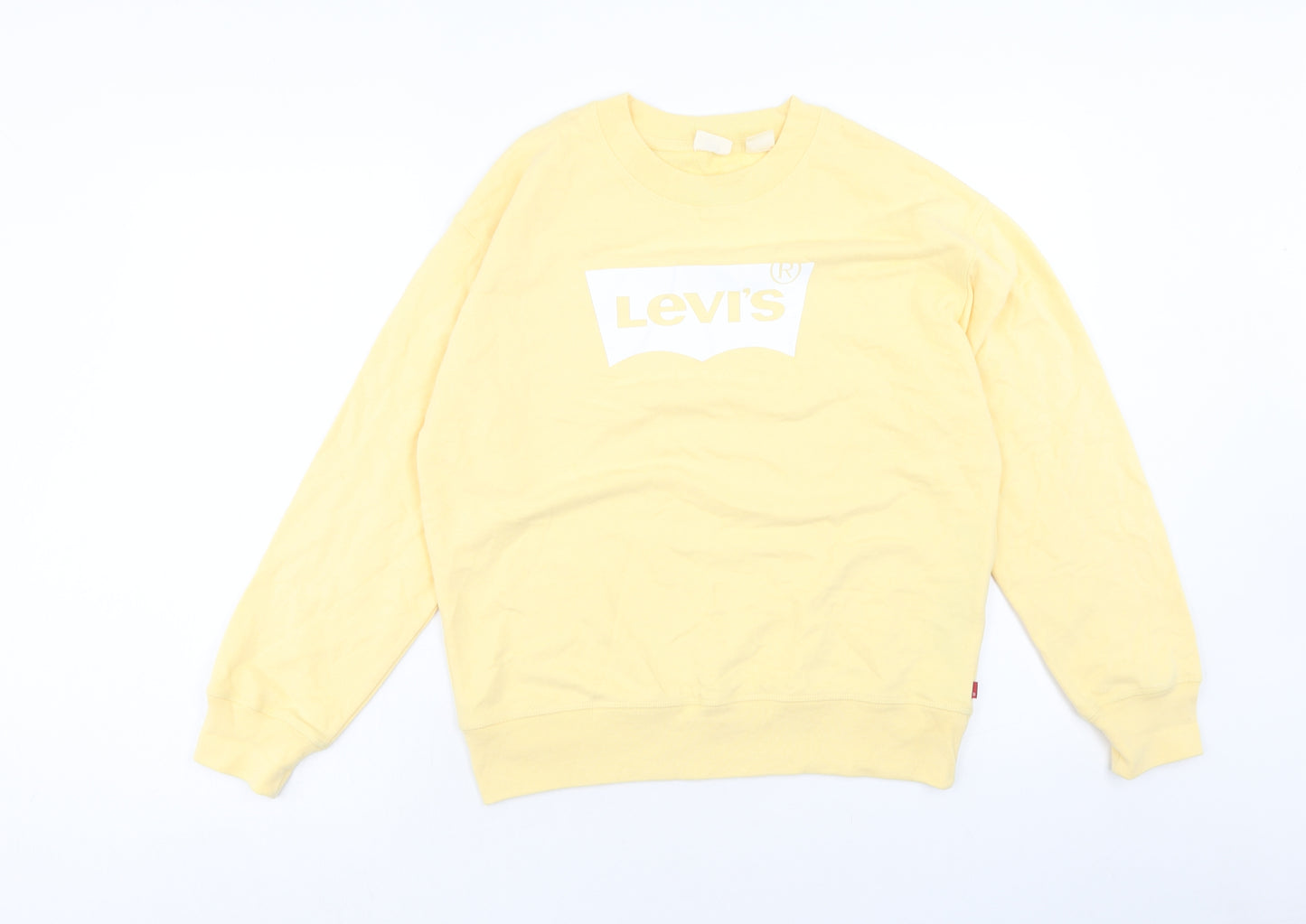 Signature by Levi Strauss & Co. Womens Yellow Cotton Pullover Sweatshirt Size S Pullover