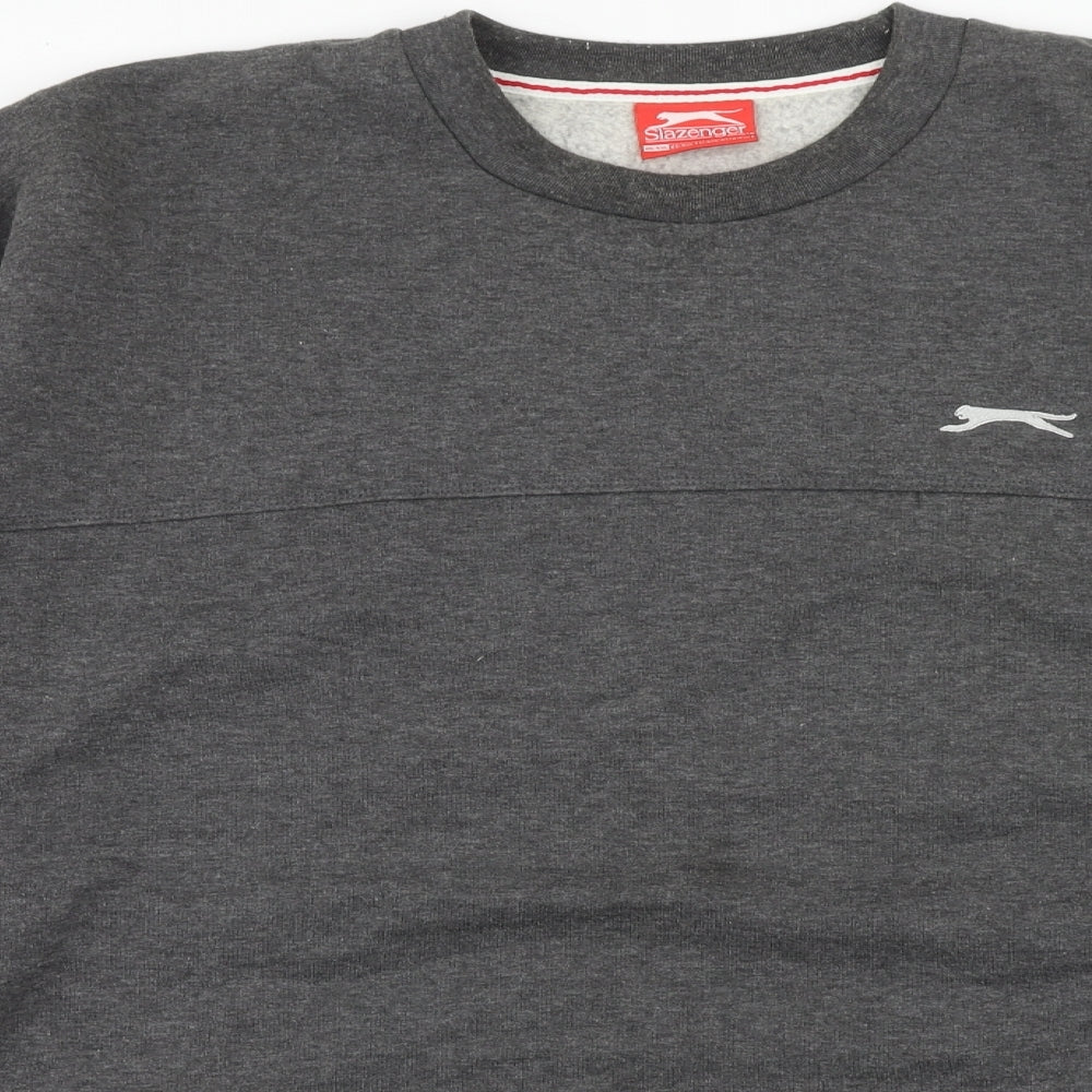 Slazenger Mens Grey Cotton Pullover Sweatshirt Size 4XL