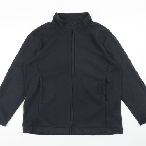 Anne De Lancay Womens Blue Jacket Size 18 Zip