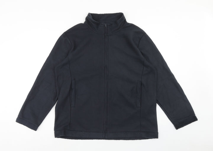 Anne De Lancay Womens Blue Jacket Size 18 Zip
