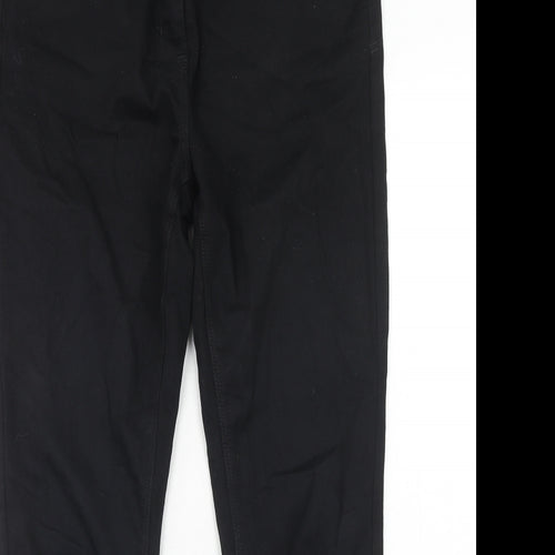 NEXT Womens Black Cotton Skinny Jeans Size 14 Regular Zip