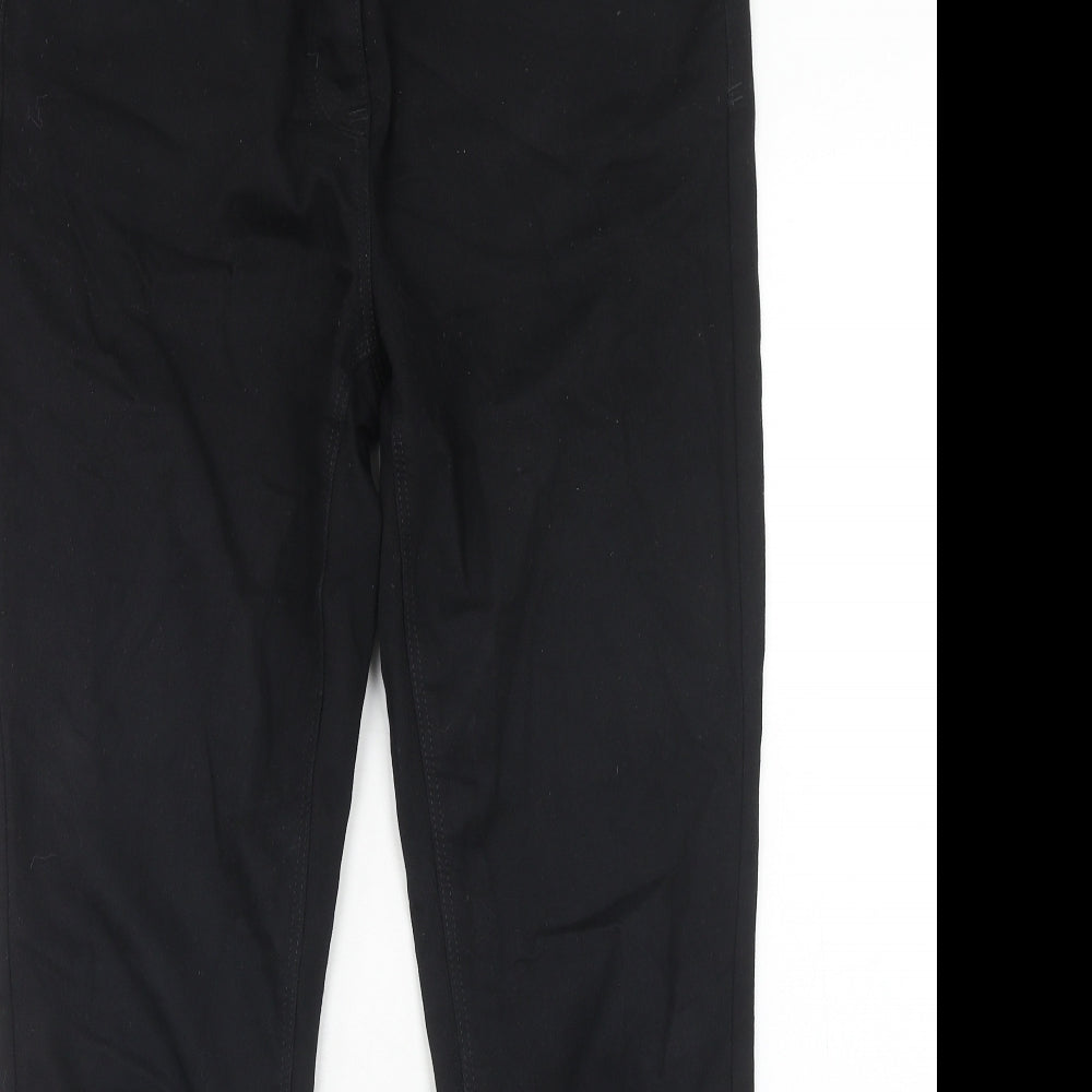NEXT Womens Black Cotton Skinny Jeans Size 14 Regular Zip