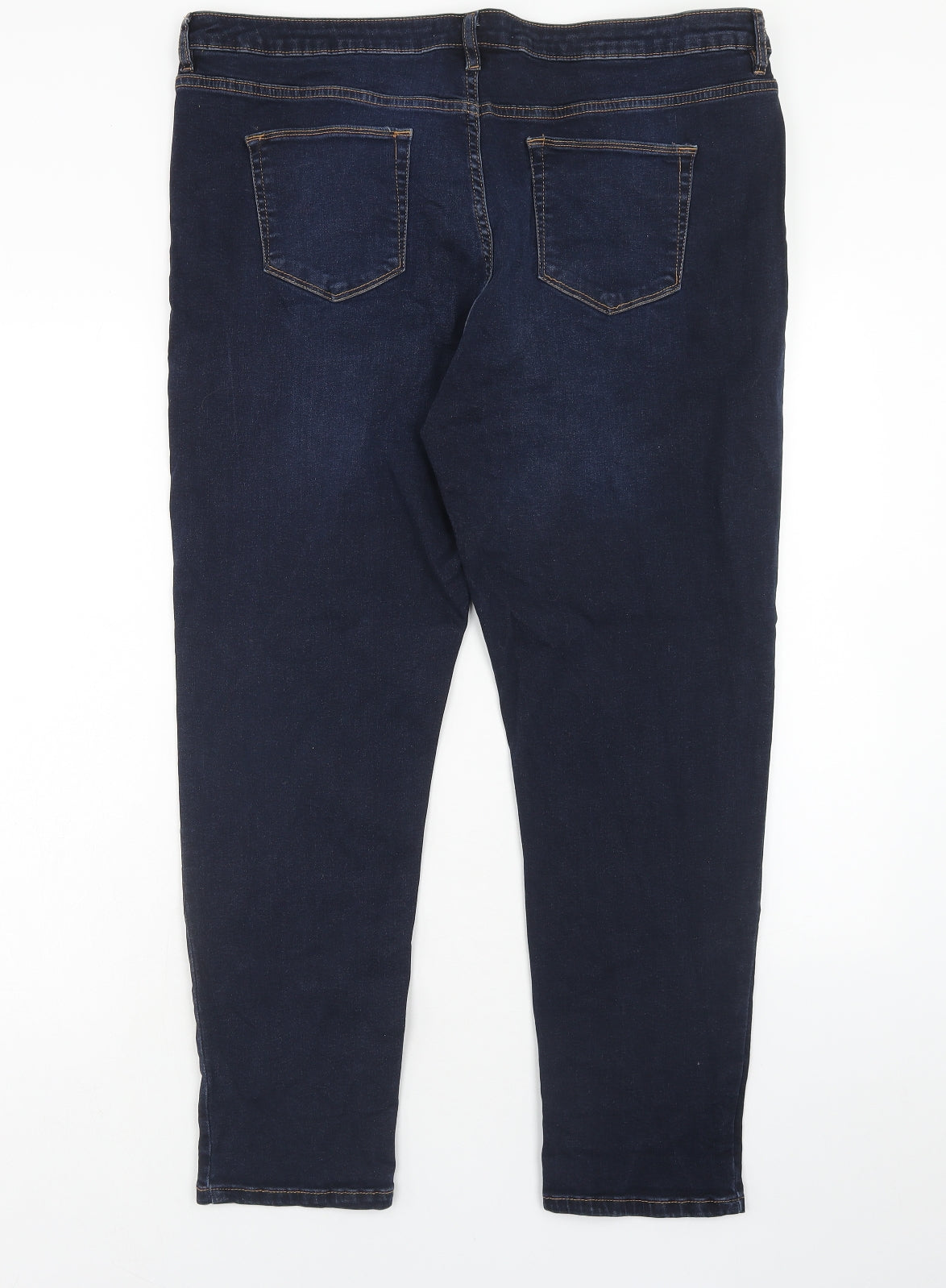 Wallis Womens Blue Cotton Skinny Jeans Size 18 Regular Zip