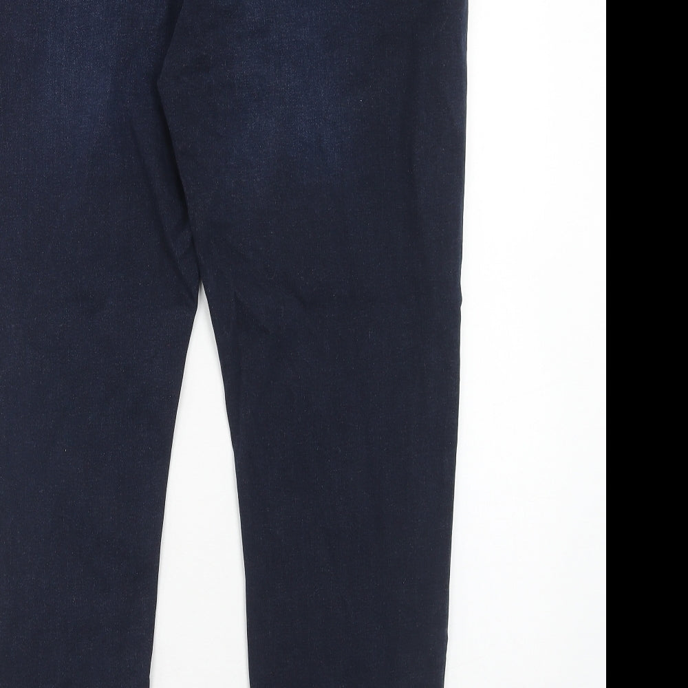 Wallis Womens Blue Cotton Skinny Jeans Size 18 Regular Zip