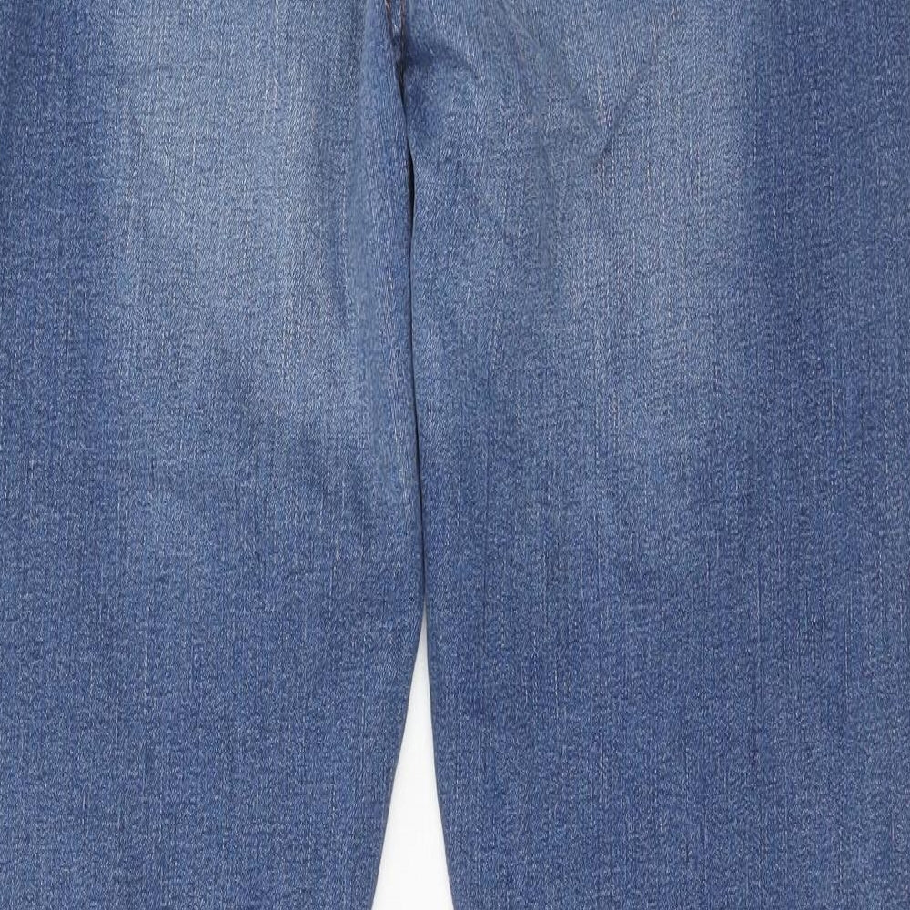 NEXT Womens Blue Cotton Skinny Jeans Size 14 Regular Zip