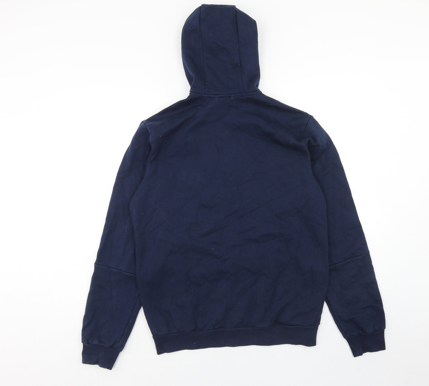 adidas Mens Blue Cotton Full Zip Hoodie Size M