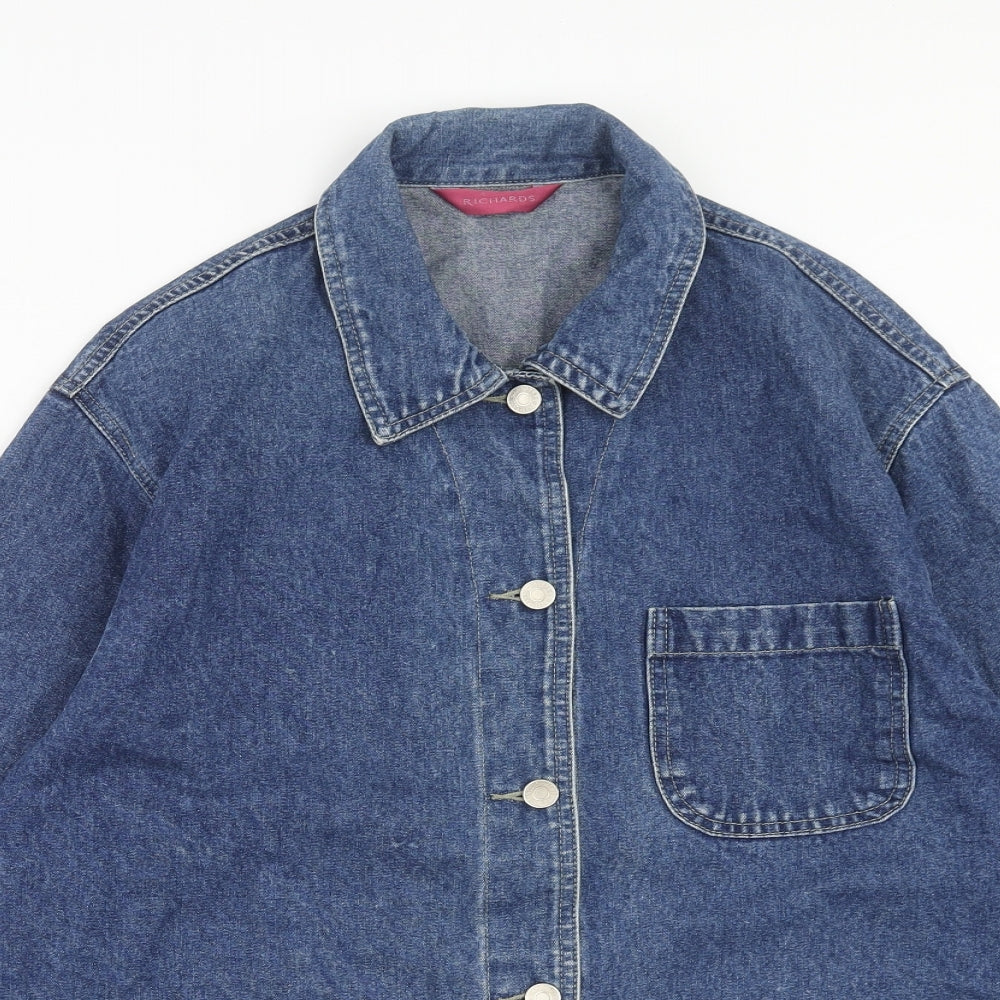 Richards Womens Blue Jacket Size S Button