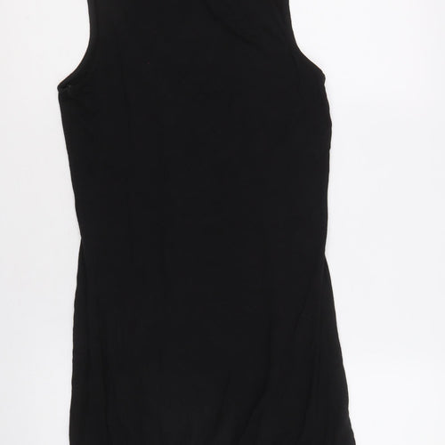 Be Beau Womens Black Viscose A-Line Size 10 Scoop Neck Pullover