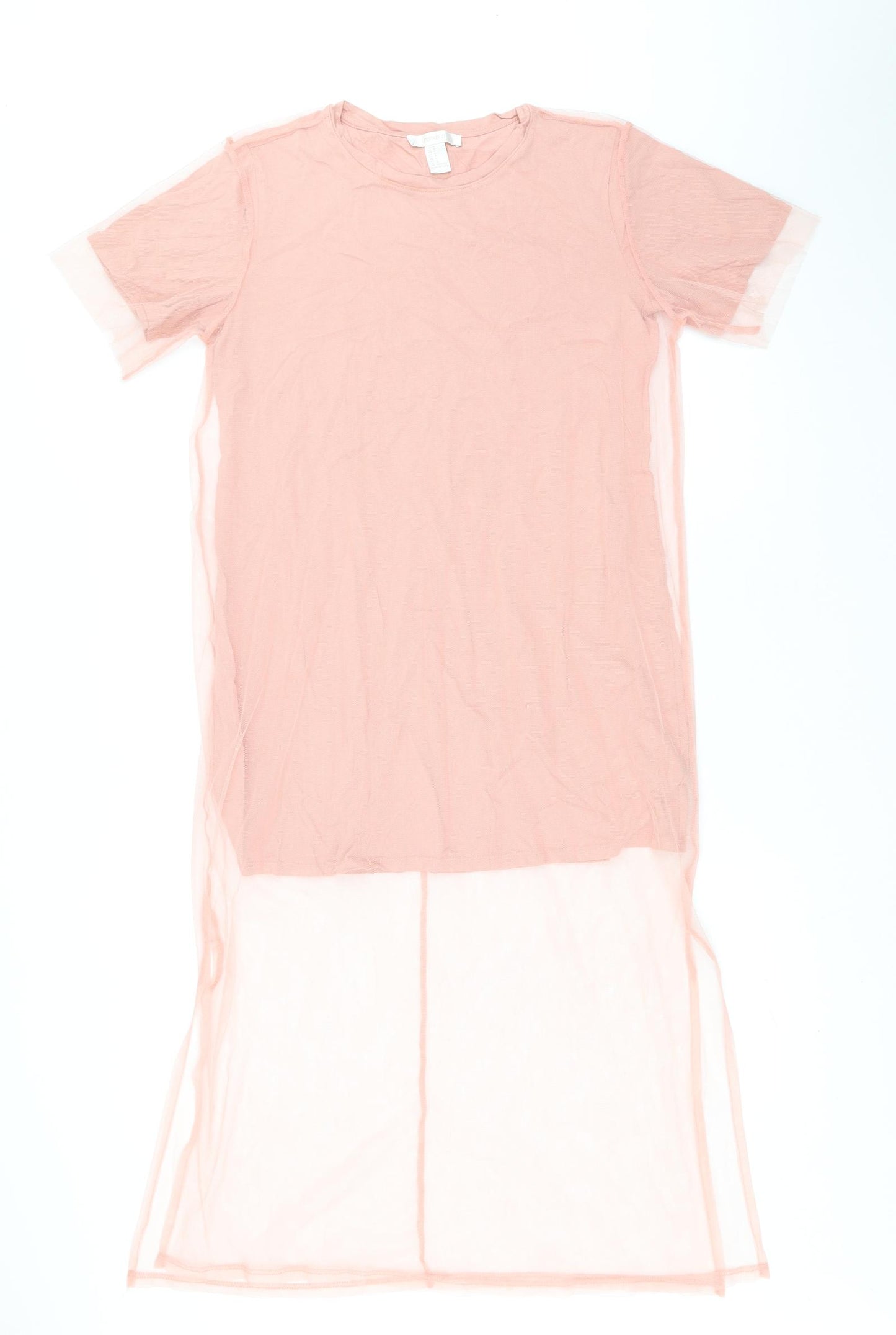 FOREVER 21 Womens Pink Polyester T-Shirt Dress Size M Round Neck Pullover