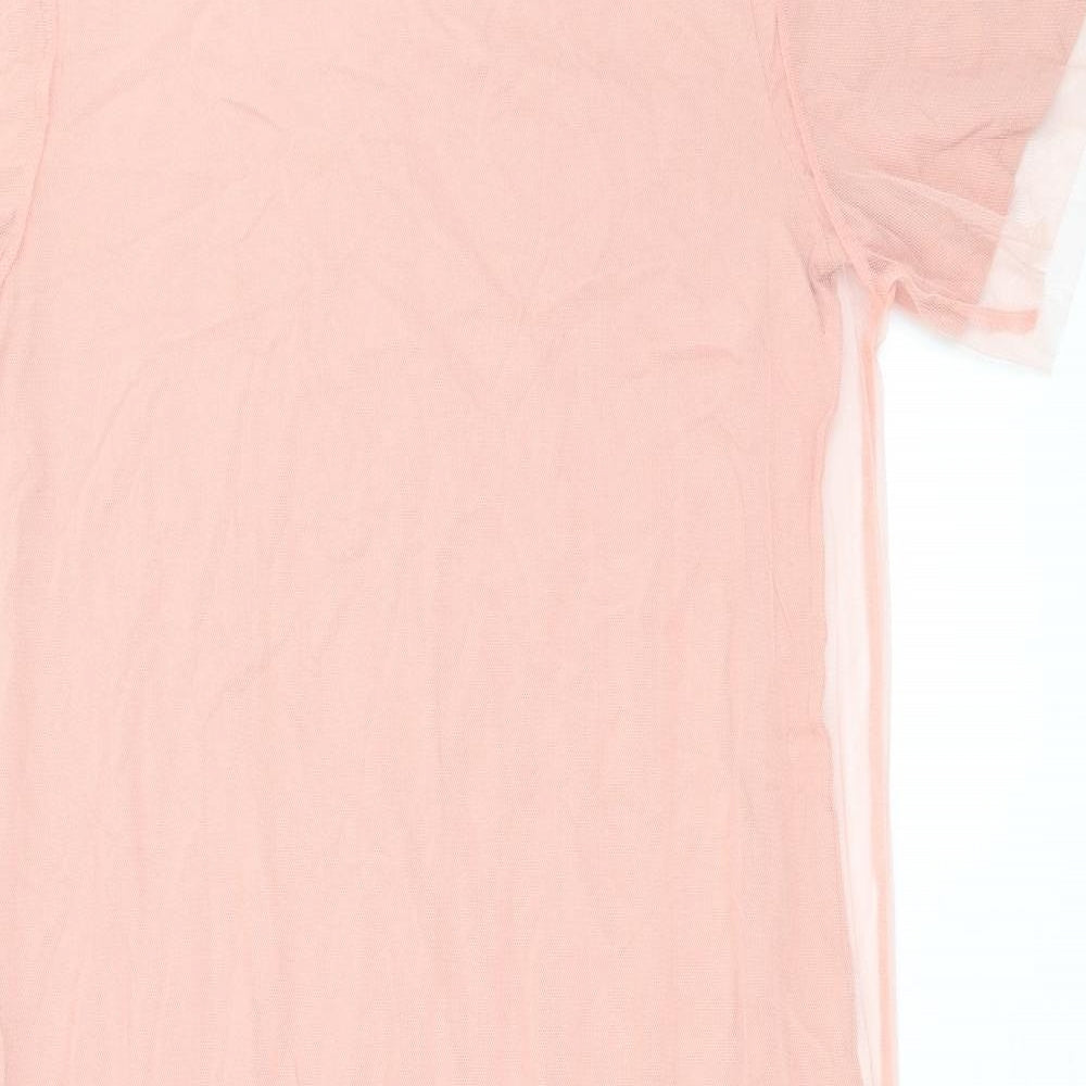 FOREVER 21 Womens Pink Polyester T-Shirt Dress Size M Round Neck Pullover