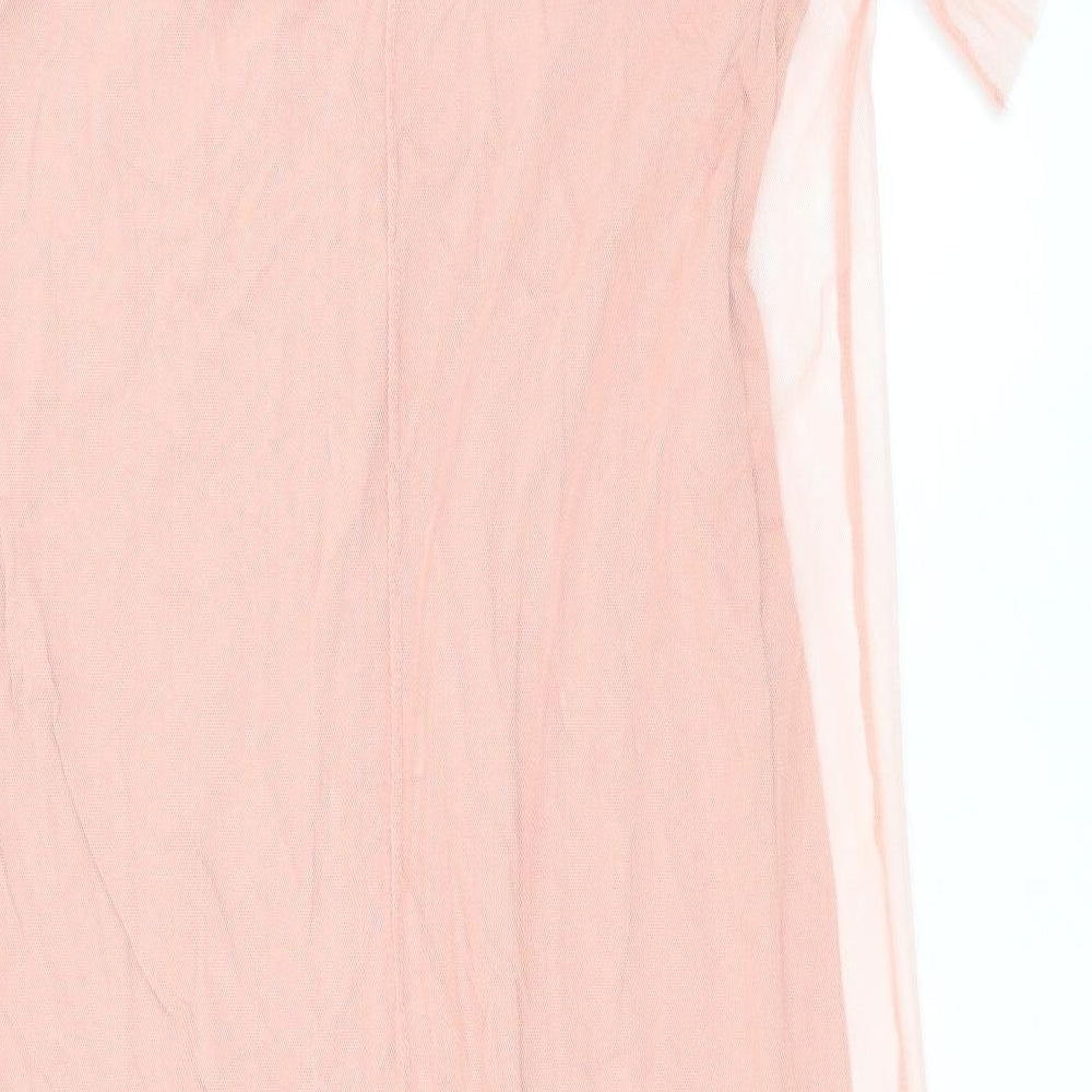 FOREVER 21 Womens Pink Polyester T-Shirt Dress Size M Round Neck Pullover