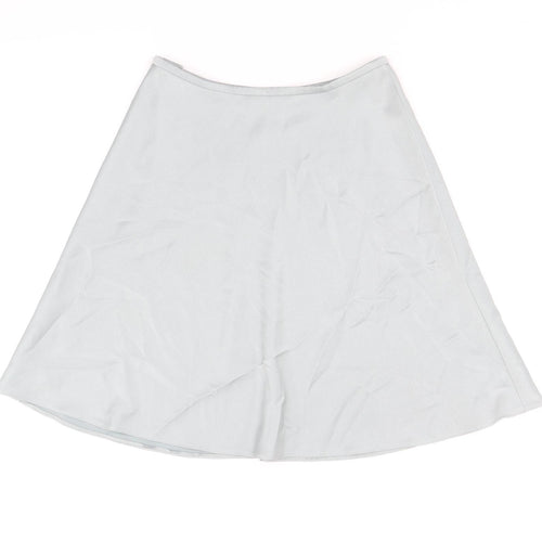 Precis Womens Grey Polyester Swing Skirt Size 10 Zip