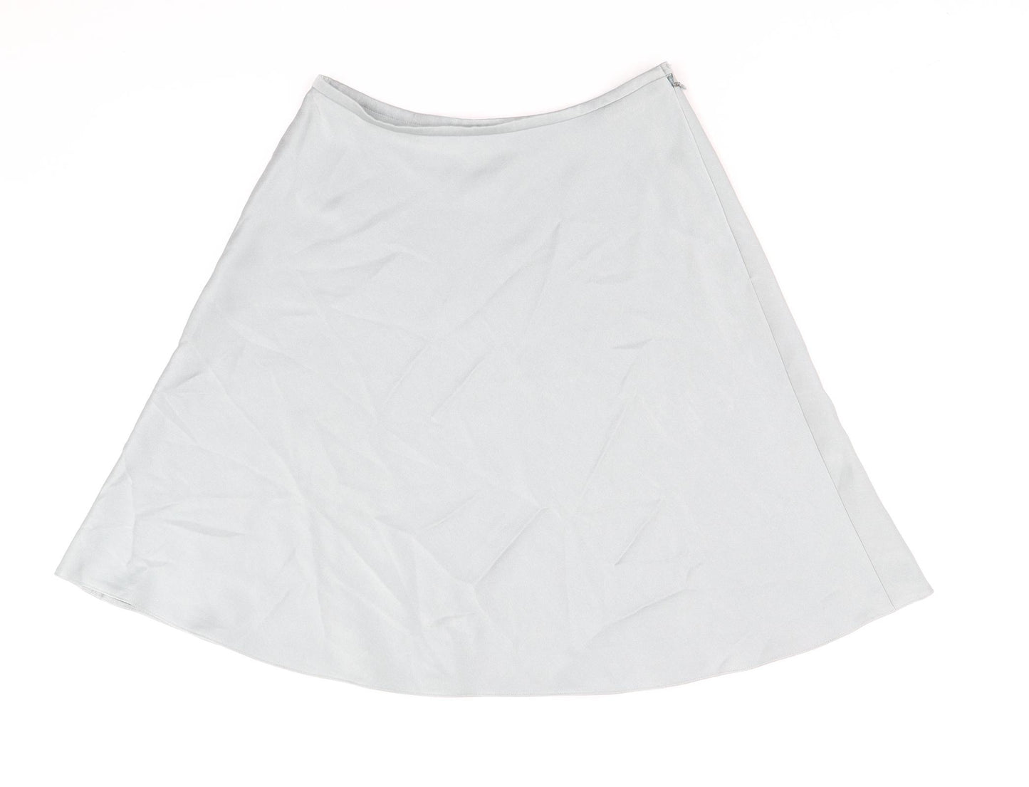 Precis Womens Grey Polyester Swing Skirt Size 10 Zip