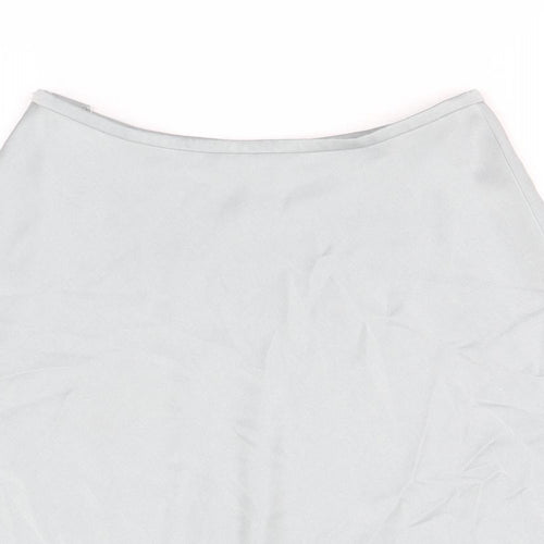 Precis Womens Grey Polyester Swing Skirt Size 10 Zip