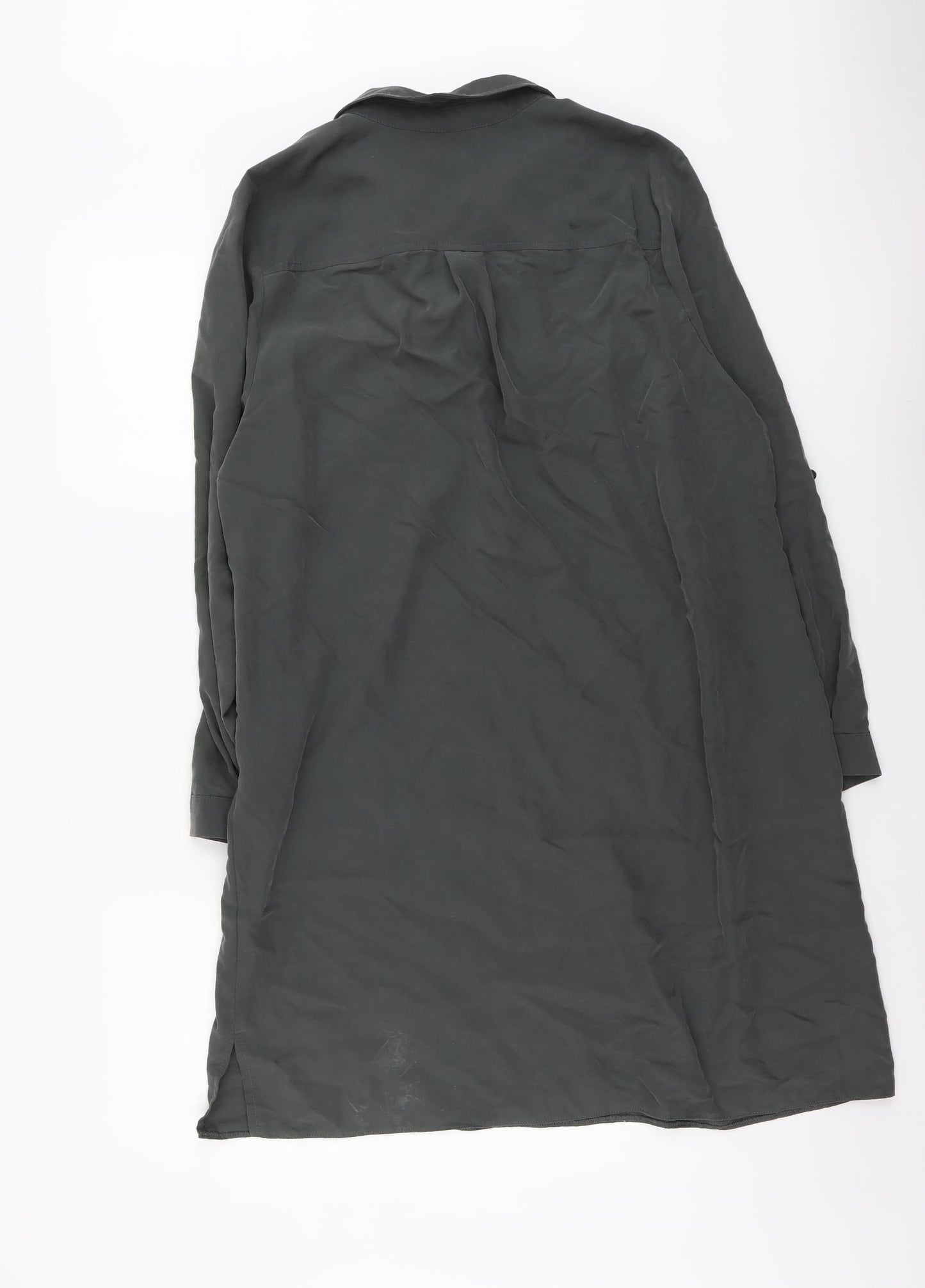 Principles Womens Green Polyester Shirt Dress Size 18 Collared Tie