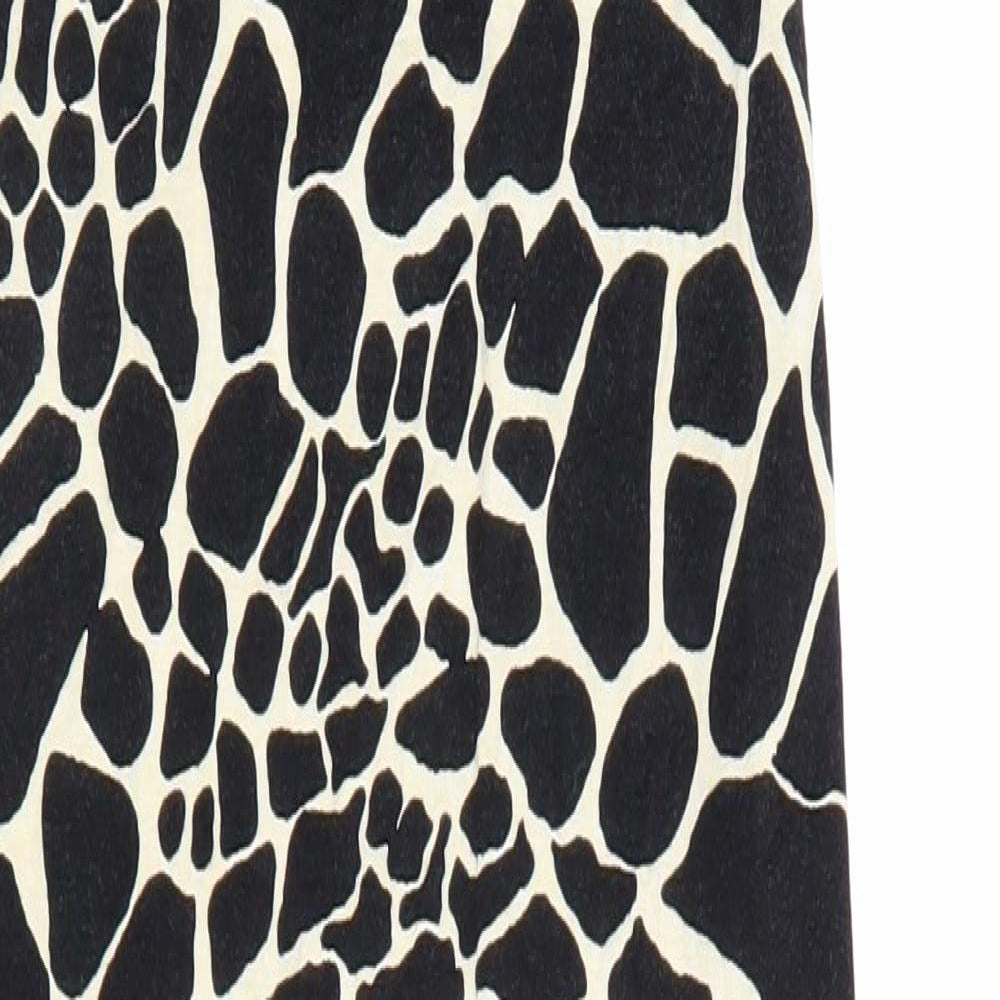 Atmosphere Womens Black Geometric Viscose Maxi Size 12 Scoop Neck Pullover