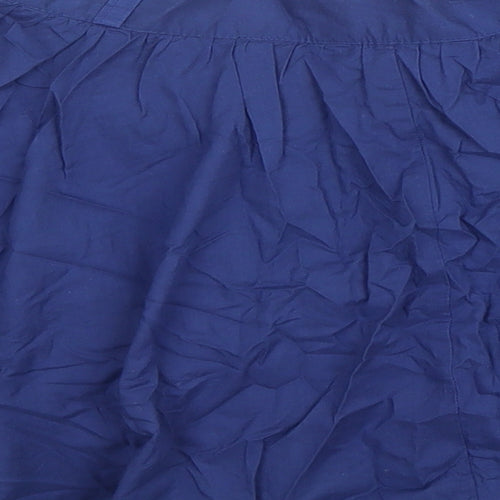Red Herring Womens Blue Polyester Skater Skirt Size 12 Button