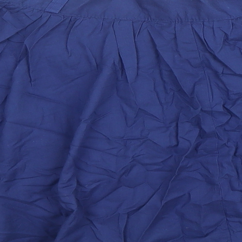 Red Herring Womens Blue Polyester Skater Skirt Size 12 Button