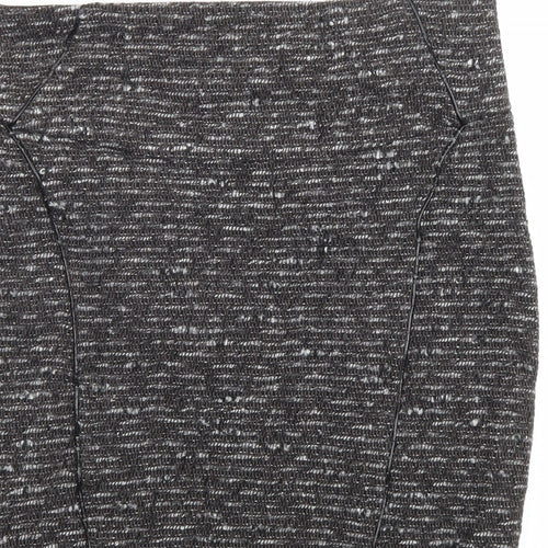 Zara Womens Brown Wool Straight & Pencil Skirt Size L Zip