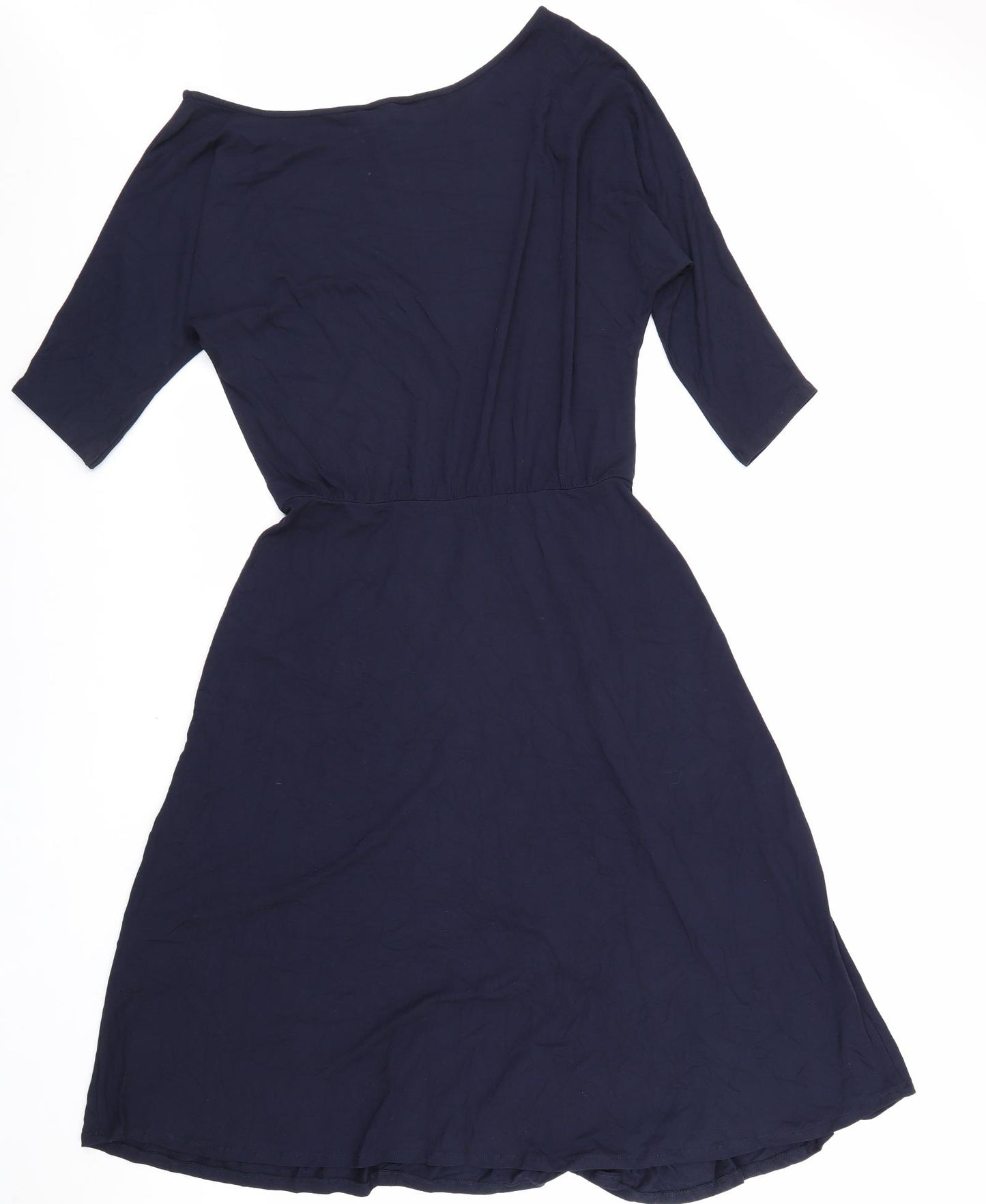 Baukjen Womens Blue Viscose A-Line Size 12 Round Neck Pullover