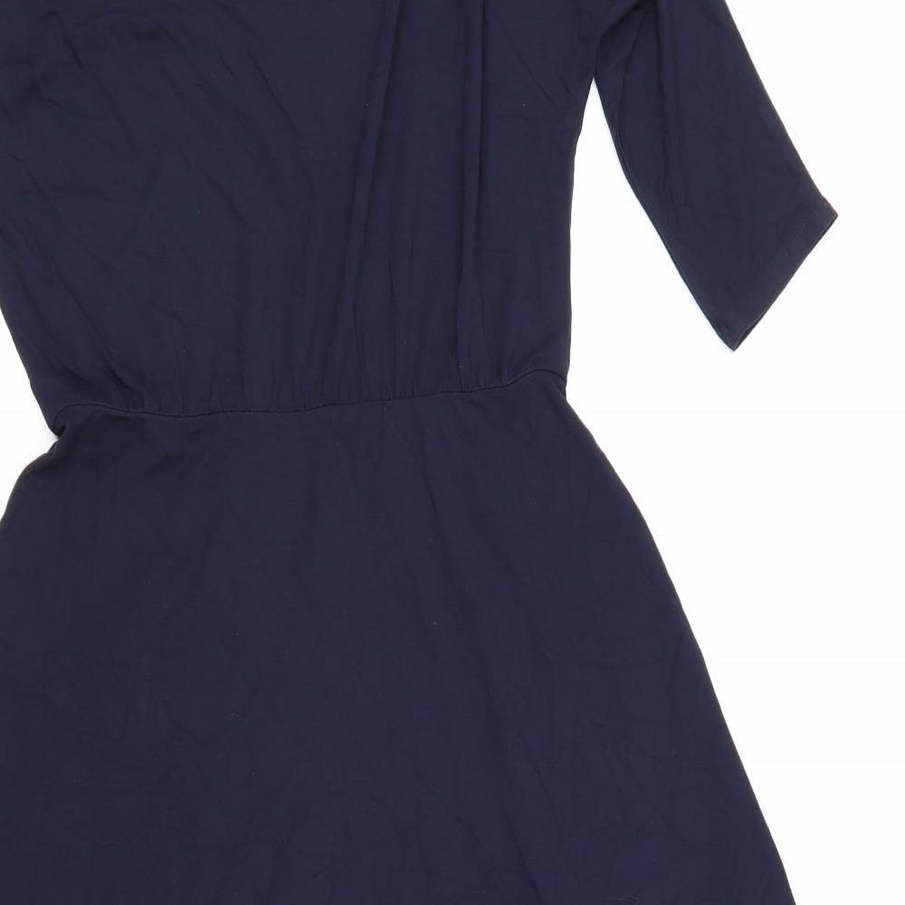 Baukjen Womens Blue Viscose A-Line Size 12 Round Neck Pullover