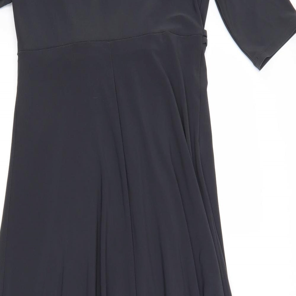 Phase Eight Womens Grey Polyester A-Line Size 12 V-Neck Pullover