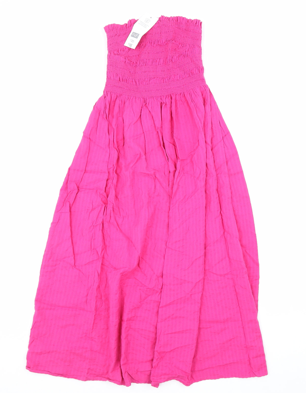 F&F Womens Pink 100% Cotton A-Line Size S Off the Shoulder Pullover