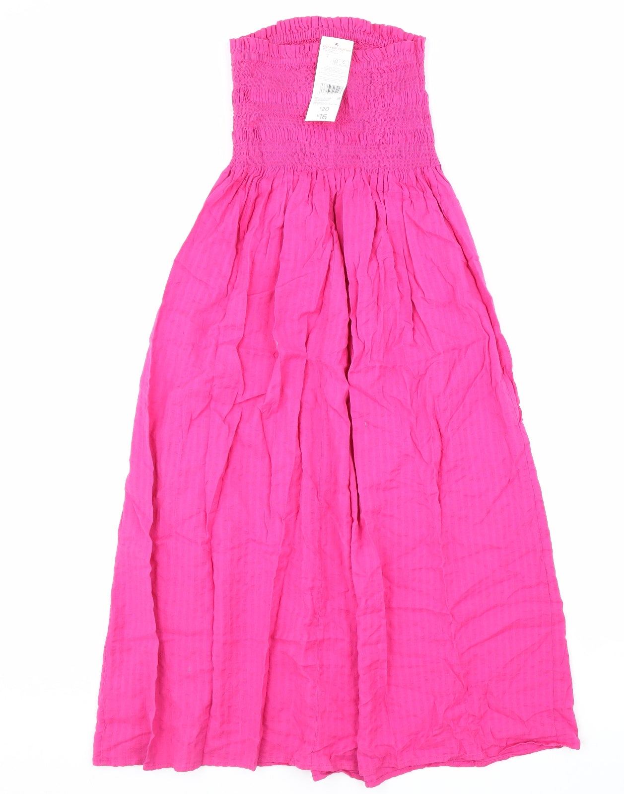 F&F Womens Pink 100% Cotton A-Line Size S Off the Shoulder Pullover