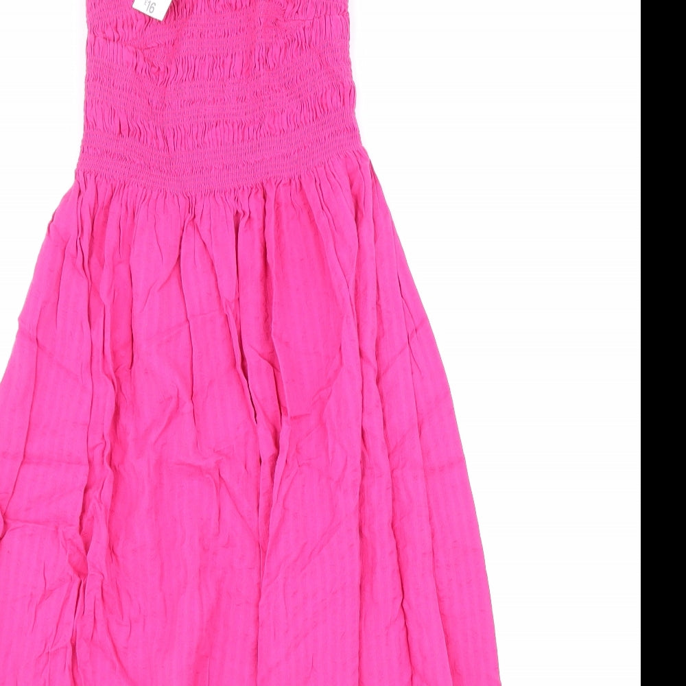 F&F Womens Pink 100% Cotton A-Line Size S Off the Shoulder Pullover