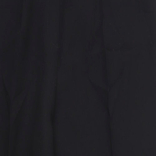 Anne Harvey Womens Black Polyester Trousers Size 14 L27 in Regular Zip
