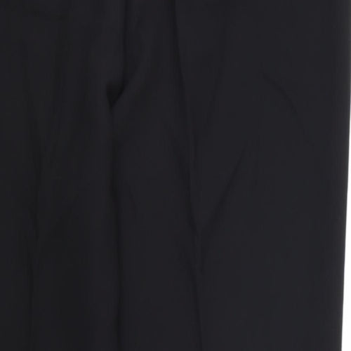 Anne Harvey Womens Black Polyester Trousers Size 14 L27 in Regular Zip